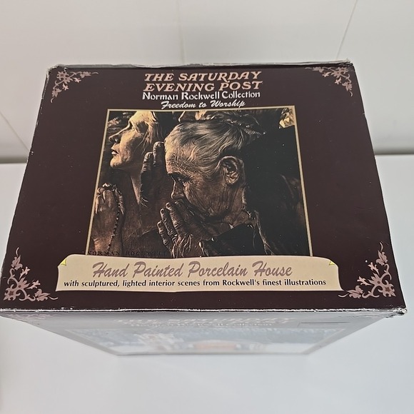 Norman Rockwell Saturday Evening Post Freedom to Worship Porcelain House - Picture 11 of 11